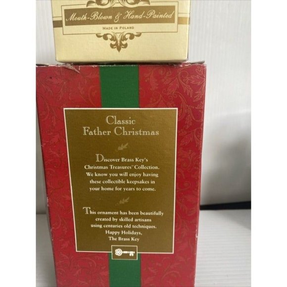 Christmas Treasure Holiday Vintage Glass Brass Key Christmas